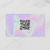 Carte De Visite Logo d'entreprise Code QR holographique moderne (Dos)