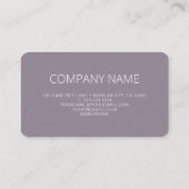 Carte De Visite Logo d'entreprise Code QR Lilac Moderne (Dos)