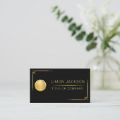 Carte De Visite Logo d'entreprise code QR noir moderne professionn (Debout devant)