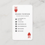 Carte De Visite Logo d'entreprise Coeurs uniques Lecture (Dos)