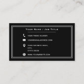 Carte De Visite Logo d'entreprise de base Entreprise Professionnel (Dos)