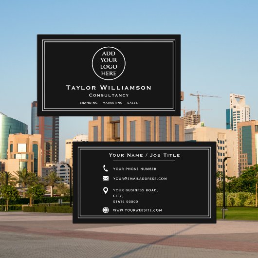 Carte De Visite Logo d'entreprise de base Entreprise Professionnel