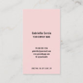 Carte De Visite Logo d'entreprise de code QR moderne simple rose (Dos)