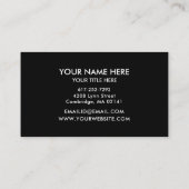 Carte De Visite Logo d'entreprise de code QR personnalisé | Noir p (Dos)