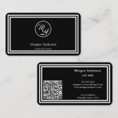 Carte De Visite Logo d'entreprise de code QR professionnel moderne (Devant / Derrière)