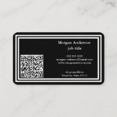 Carte De Visite Logo d'entreprise de code QR professionnel moderne (Dos)