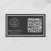 Carte De Visite Logo d'entreprise de code QR professionnel moderne (Devant)