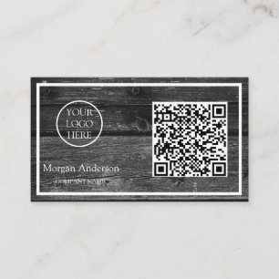 Carte De Visite Logo d'entreprise de code QR professionnel moderne