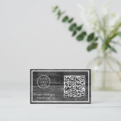 Carte De Visite Logo d'entreprise de code QR professionnel moderne (Debout devant)