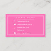 Carte De Visite Logo D'Entreprise D'Entreprise D'Entreprise Rose E (Dos)