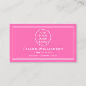 Carte De Visite Logo D'Entreprise D'Entreprise D'Entreprise Rose E (Devant)