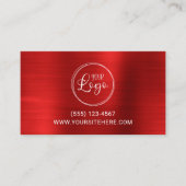 Carte De Visite Logo d'entreprise Faux Bright Red Foil (Devant)
