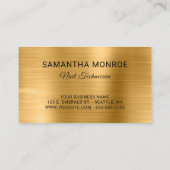 Carte De Visite Logo d'entreprise Faux Gold Foil (Dos)