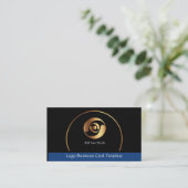 Carte De Visite Logo d'entreprise Gold Circles - Logo d'or simple (Debout devant)