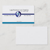 Carte De Visite Logo d'entreprise - Logo bleu simple (Devant / Derrière)