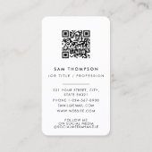 Carte De Visite Logo d'entreprise Merci Code QR Médias sociaux (Dos)
