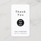 Carte De Visite Logo d'entreprise Merci Code QR Médias sociaux (Devant)