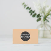 Carte De Visite Logo d'entreprise minimaliste Tan Professional (Debout devant)