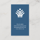 Carte De Visite Logo d'entreprise moderne bleu blanc (Dos)