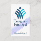 Carte De Visite Logo d'entreprise moderne bleu blanc (Devant)