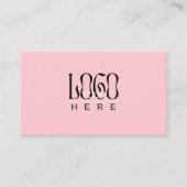 Carte De Visite Logo d'entreprise moderne Blush Pink | Code QR (Devant)