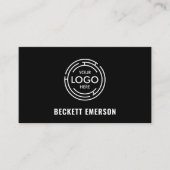 Carte De Visite Logo d'entreprise moderne Code QR (Devant)