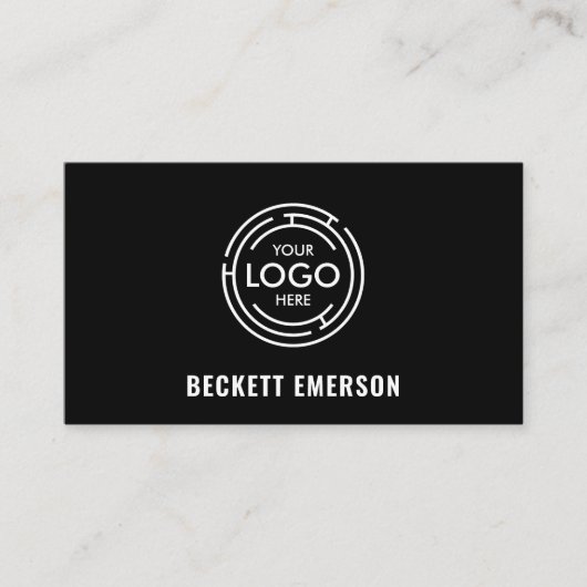 Carte De Visite Logo d'entreprise moderne Code QR (Devant)