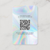 Carte De Visite Logo d'entreprise moderne Code QR holographique mi (Devant)