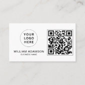 Carte De Visite Logo d'entreprise moderne, code QR | Professionnel (Devant)