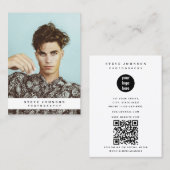 Carte De Visite Logo d'entreprise moderne Photo photographe minime (Devant / Derrière)