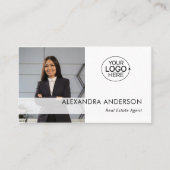 Carte De Visite Logo d'entreprise moderne photo professionnelle mi (Devant)