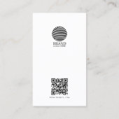 Carte De Visite Logo d'entreprise moderne Photo QR Code Médias soc (Dos)