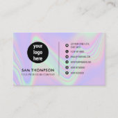 Carte De Visite Logo d'entreprise Moderne QR Code Holographique (Devant)