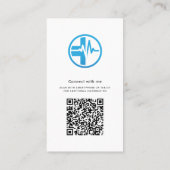 Carte De Visite Logo d'entreprise moderne QR Code photo employé (Dos)