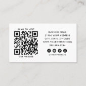 Carte De Visite Logo d'entreprise moderne QR Code Professionnel (Dos)