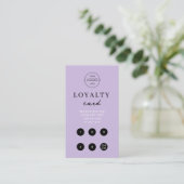 Carte De Visite Logo d'entreprise moderne violet QR Code Loyauté S (Debout devant)