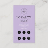 Carte De Visite Logo d'entreprise moderne violet QR Code Loyauté S (Devant)