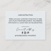 Carte De Visite Logo d'entreprise noir et gris Merci (Dos)