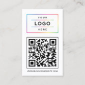 Carte De Visite Logo d'entreprise personnalisé et code QR de site  (Devant)