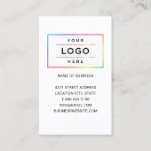 Carte De Visite Logo d'entreprise personnalisé et code QR de site  (Dos)