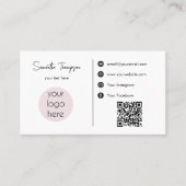 Carte De Visite Logo d'entreprise personnalisé Médias sociaux Code (Devant)