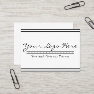 Carte De Visite Logo d'entreprise personnalisé minimaliste