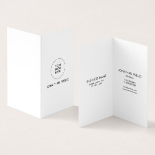 Carte De Visite Logo d'entreprise personnalisé Moderne Vertical Pl