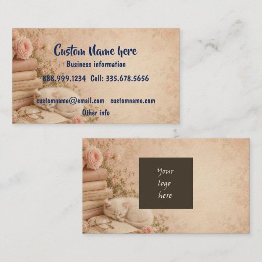 Carte De Visite Logo d'entreprise personnalisé ou code QR (Devant / Derrière)