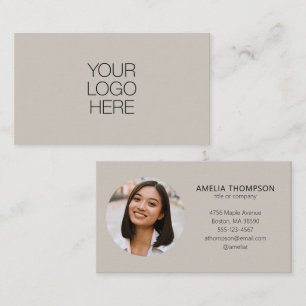 Carte De Visite Logo d'entreprise professionnel personnalisé Taupe