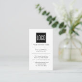 Carte De Visite Logo d'entreprise | Professionnel simple (Debout devant)