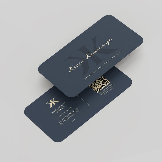 Carte De Visite Logo d'entreprise professionnelle moderne Monogram