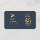 Carte De Visite Logo d'entreprise professionnelle moderne Monogram (Dos)