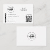 Carte De Visite Logo d'entreprise QR Code Connexion avec nous Mini (Devant / Derrière)