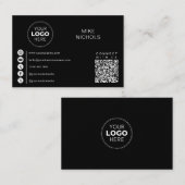 Carte De Visite Logo d'entreprise QR Code Connexion avec nous Mini (Devant / Derrière)